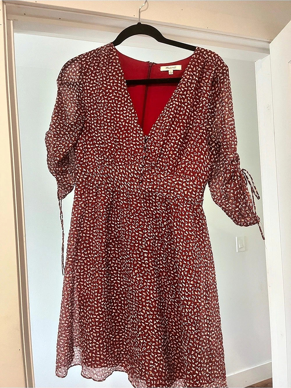 Madewell Hazelwood Wrap-Front Mini Dress in Windswept Floral